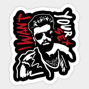 GEORGE MICHAEL 80S STYEL Sticker